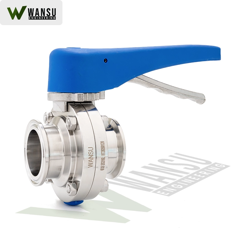 Sanitary Butterfly Valve clamp end