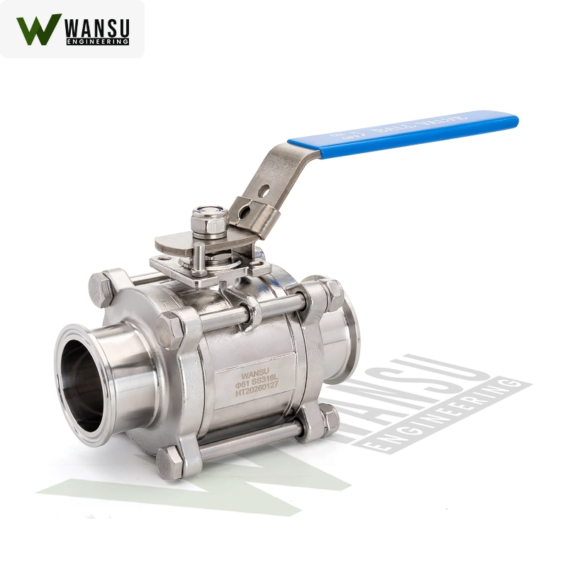 Sanitary Ball Valve 3PC clamp end