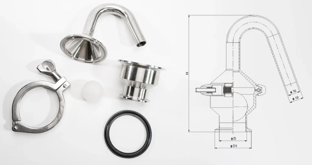 component Sanitary Air Relief Valve