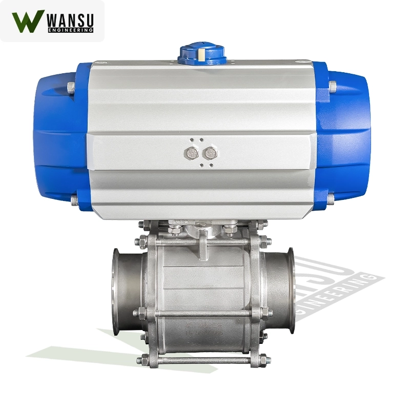 Sanitary Pneumatic Three-Piece Ball Valve