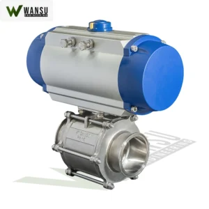 Sanitary Pneumatic Three-Piece Ball Valve